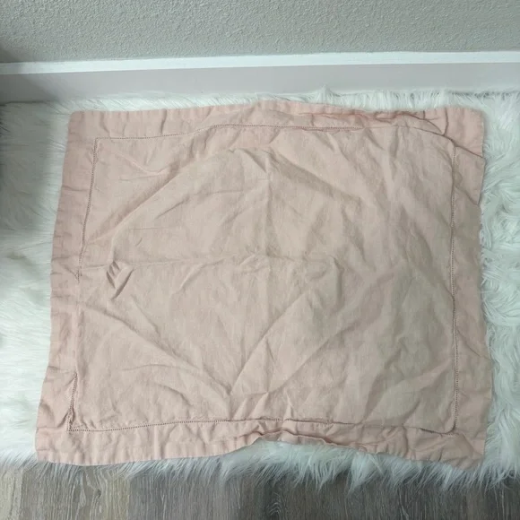Pottery Barn Belgian Flax Linen Sham Soft Rose Pink Pillowcase Standard - Picture 2 of 5